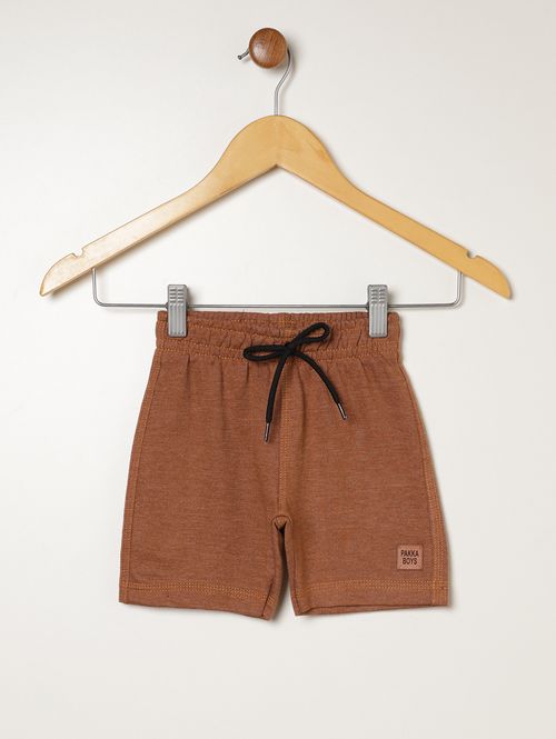 Bermuda Moletinho Infantil Para Menino - MARROM