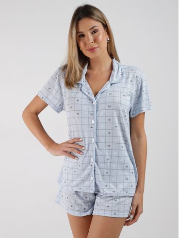 Pijama Americano Feminino AZUL CLARO