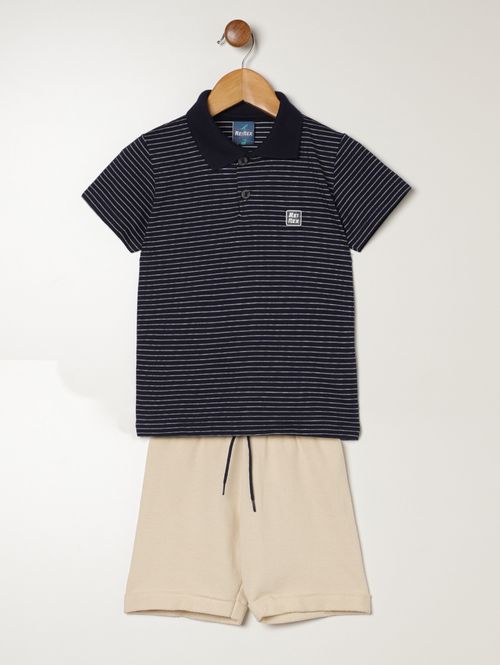 Conjunto Curto Infantil Para Menino - MARINHO