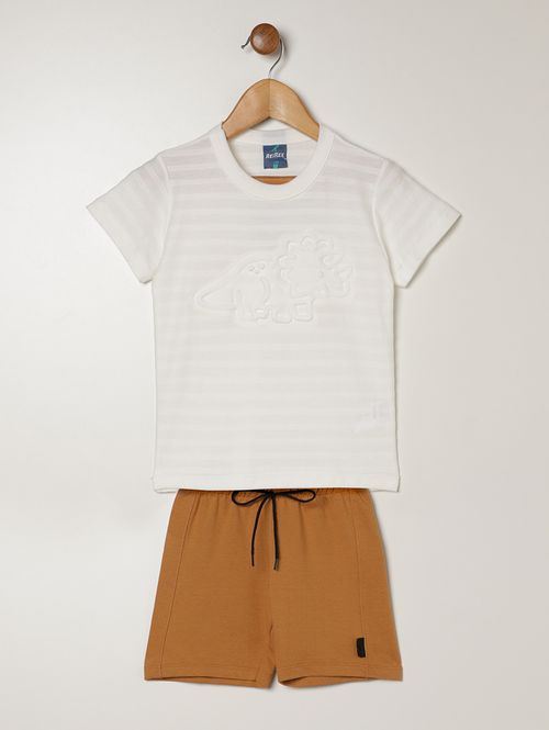 Conjunto Curto Infantil Para Menino - NATURAL