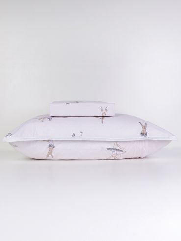 Jogo de Lençol Solteiro Malha Kids Altenburg ROSA