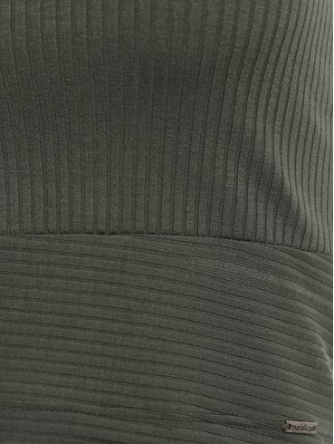 Blusa Regata Canelada Cropped Feminina VERDE