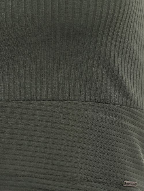 Blusa Regata Canelada Cropped Feminina VERDE