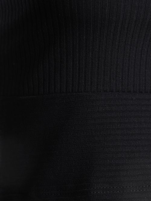 Blusa Regata Canelada Cropped Feminina PRETO