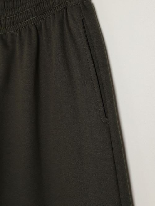 Calça Moletom Reta Cargo Plus Size Masculina VERDE