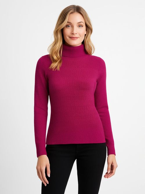 Blusa de Tricot Manga Longa Feminina PINK