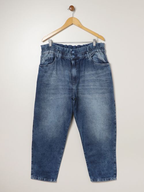 Calça Jeans Clochard Plus Size Feminina AZUL