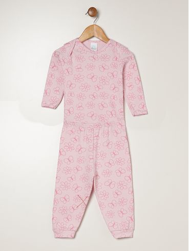 Pijama Suedine Estampado Infantil Para Bebê - SORTIDO
