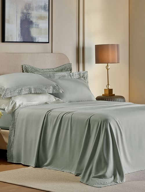 Jogo de Lençol Queen Duplo Bordare VERDE