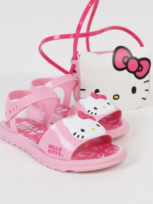 Sandália Hello Kitty Grendene Juvenil Para Menina ROSA/BRANCO