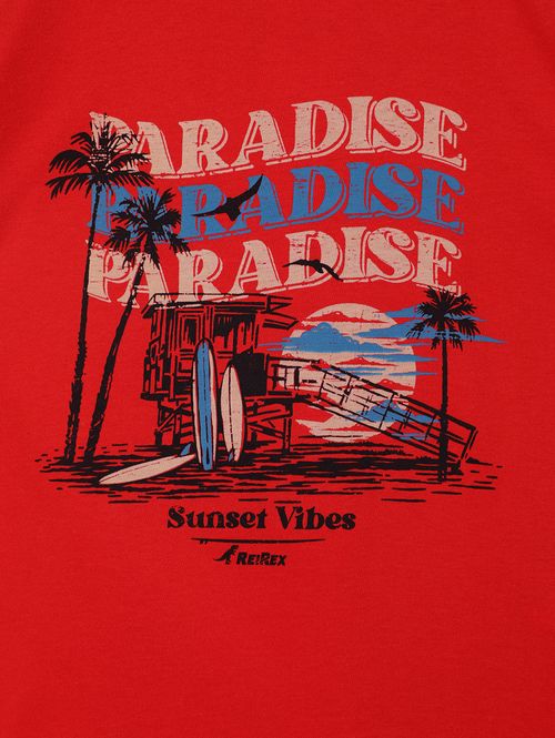 Conjunto Curto Moletinho Infantil Para Menino- VERMELHO