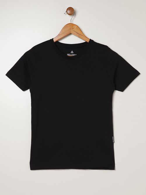 Camiseta Básica Juvenil Para Menino - PRETO
