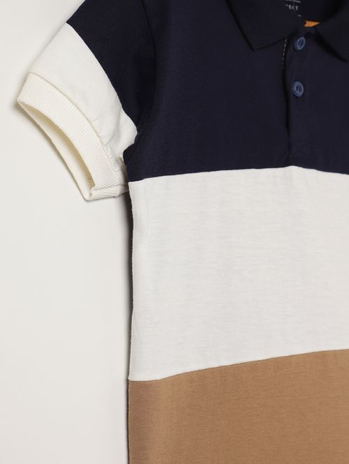 Polo Malha Manga Curta Infantil Para Menino- MARINHO