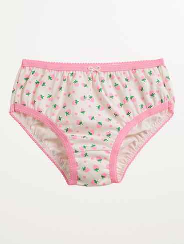 Calcinha Estampada Infantil Para Menina - BEGE