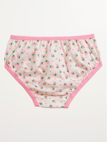 Calcinha Estampada Infantil Para Menina - BEGE