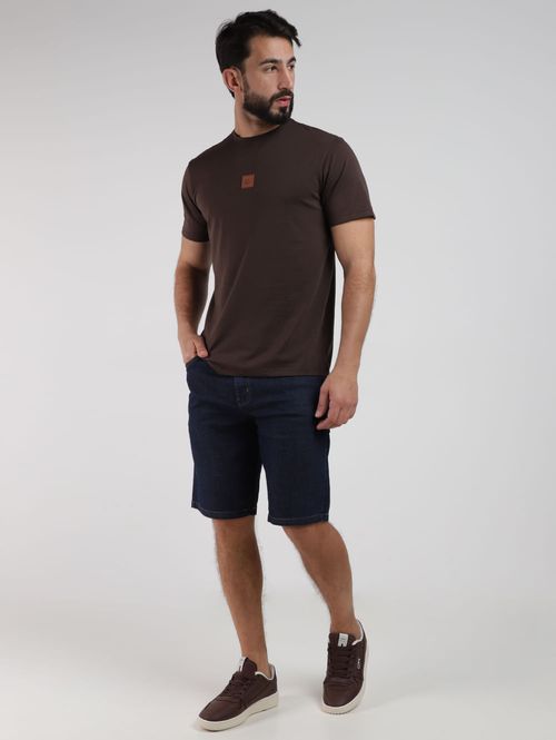 Camiseta Algodão Peruano Eletrón Masculina MARROM