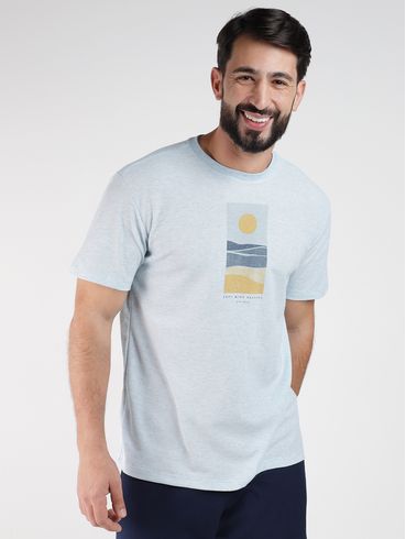 Camiseta Manga Curta Vels Masculina AZUL CLARO