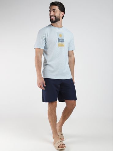Camiseta Manga Curta Vels Masculina AZUL CLARO