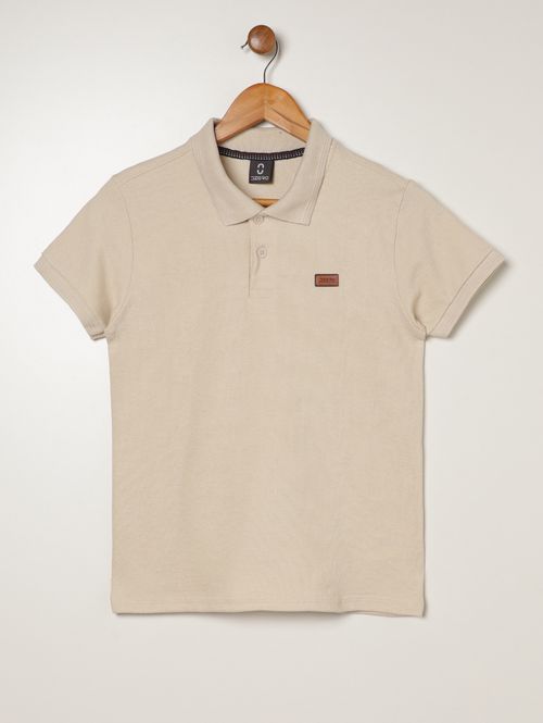 Polo Malhão Rústico Juvenil Para Menino - AREIA