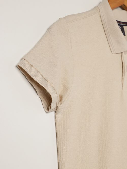 Polo Malhão Rústico Juvenil Para Menino - AREIA