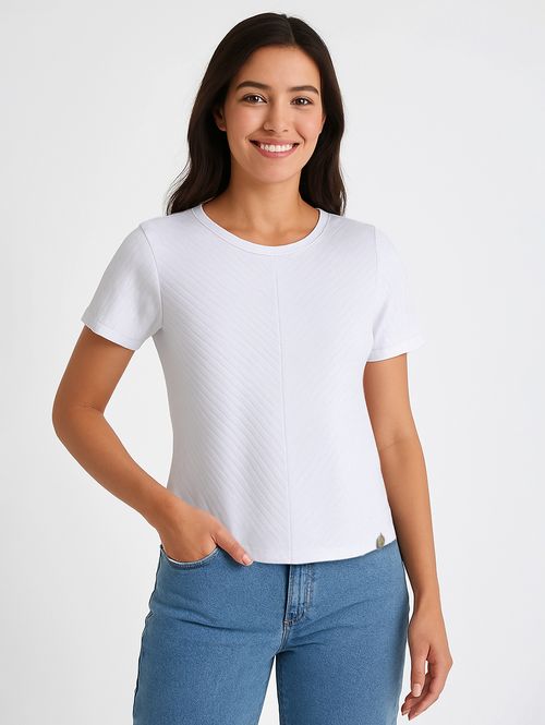 Blusa Manga Curta Autentique Feminina BRANCO