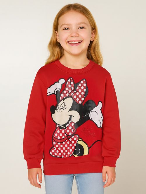 Moletom Minnie Infantil Para Menina - VERMELHO