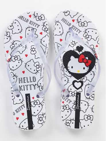 Chinelo Hello Kitty Ipanema Feminino BRANCO/PRETO