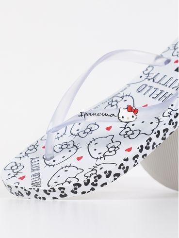 Chinelo Hello Kitty Ipanema Feminino BRANCO/PRETO