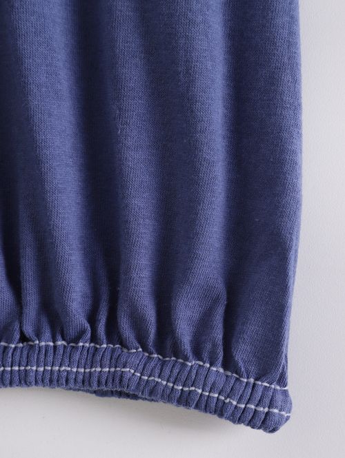 Lençol Avulso Queen Malha Portallar AZUL