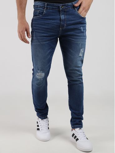 Calça Jeans Skinny Masculina AZUL