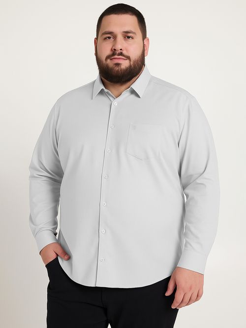 Camisa Manga Longa Plus Size Masculina CINZA