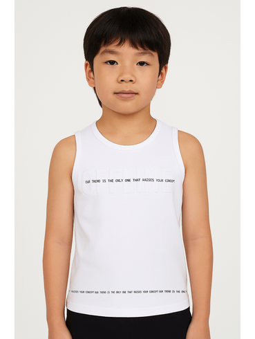 Camiseta Esportiva Juvenil Para Menino - BRANCO