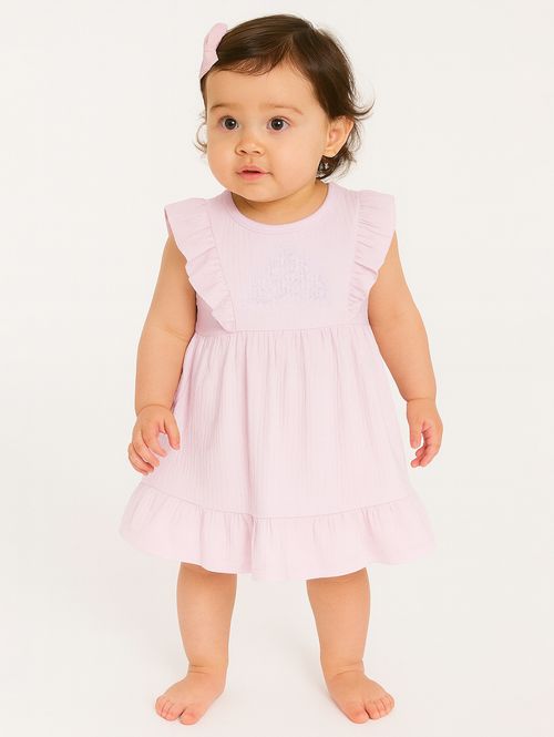 Vestido Infantil Para Bebê- Rosa Claro