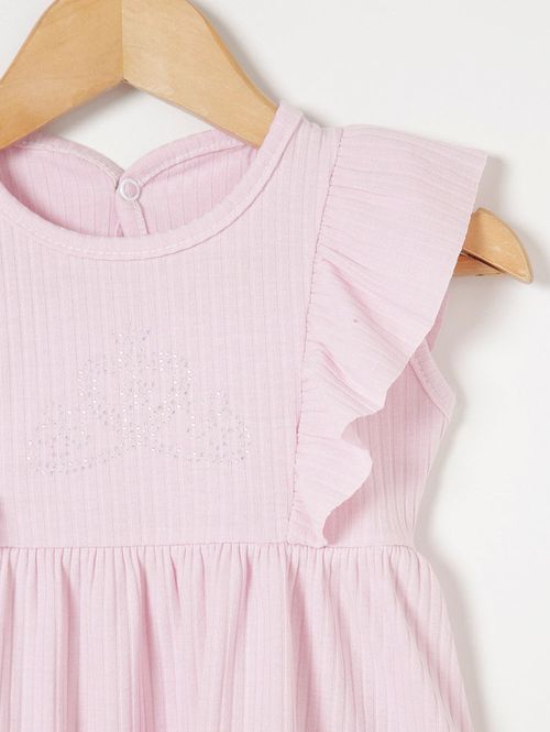 Vestido Infantil Para Bebê- Rosa Claro
