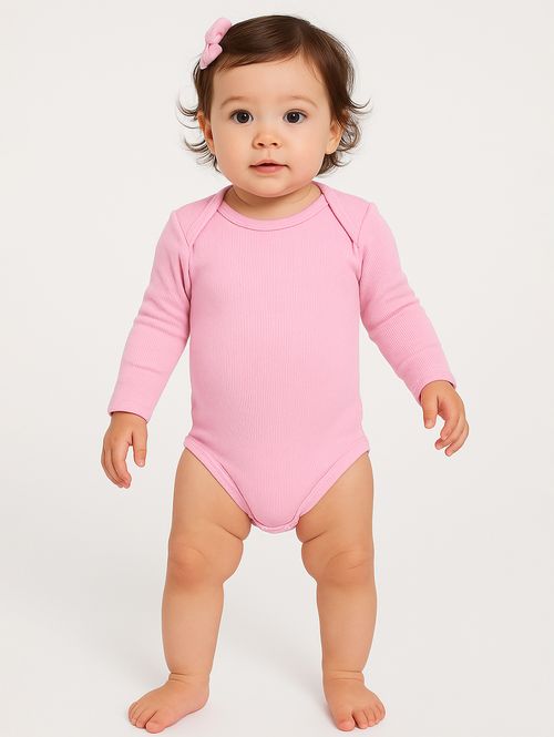 Body Infantil Para Bebê - Rosa