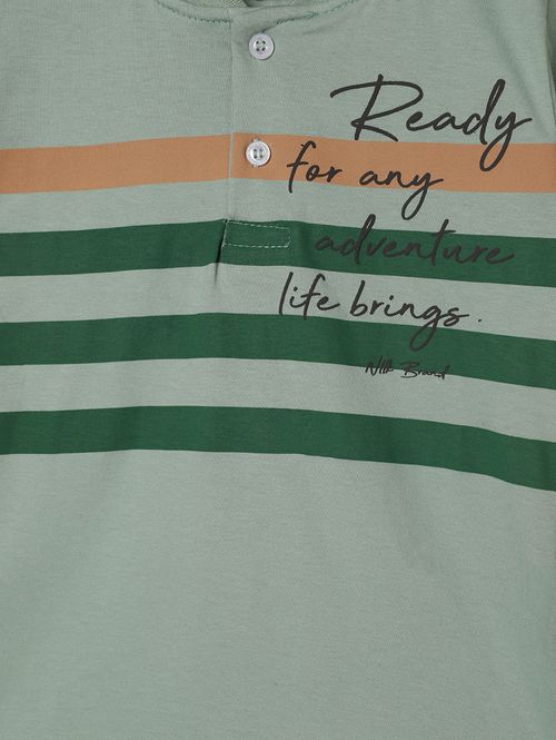 Camiseta Manga Curta Infantil Para Menino - VERDE