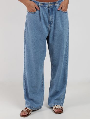 Calça Jeans Loose Fit Autentique Feminina AZUL