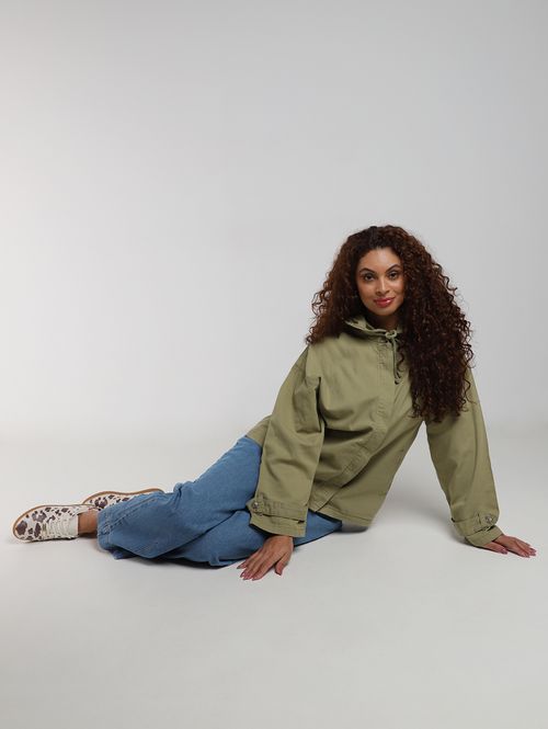 Jaqueta Sarja Com Capuz Feminina VERDE