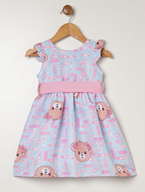 Vestido Infantil Para Menina - AZUL