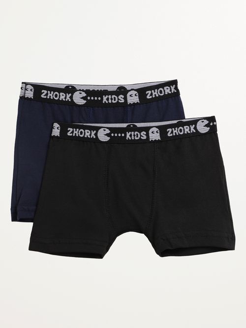 Kit Cuecas Boxer Infantil Para Menino - PRETO/MARINHO