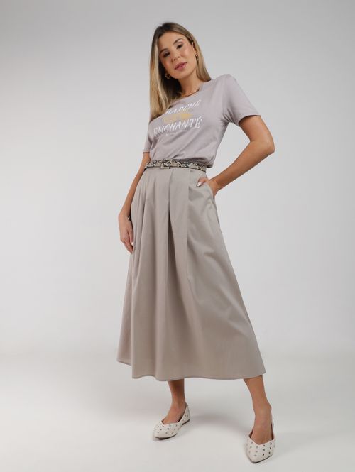 Blusa Meia Malha Limão Cativa Feminina CINZA CLARO