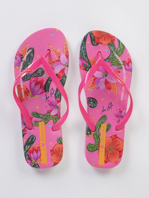Chinelo Arte Ipanema Feminino ROSA/VERDE
