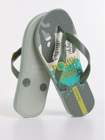 Chinelo Jurassic Park Infantil Para Menino- VERDE