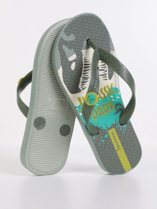 Chinelo Jurassic Park Infantil Para Menino- VERDE