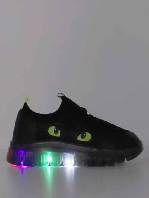 Tênis com Led Novopé Infantil Para Menino - PRETO/VERDE