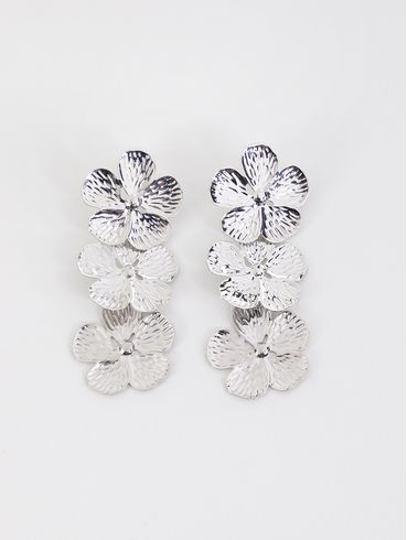 Brinco Trio de Flores PRATA
