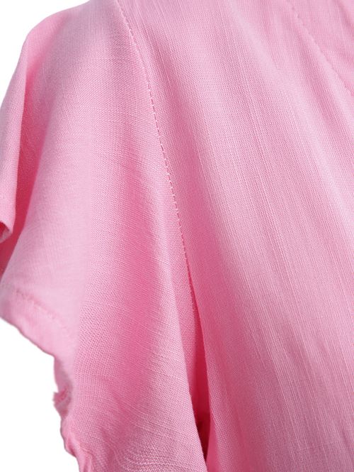 Blusa Manga Curta Feminina ROSA CLARO