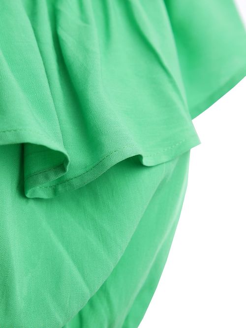 Blusa Cropped Ciganinha Feminina VERDE