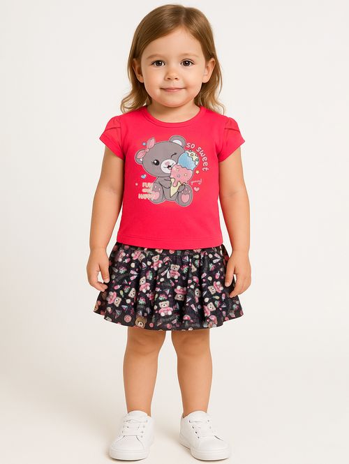 Conjunto Curto Infantil Para Menina - PINK