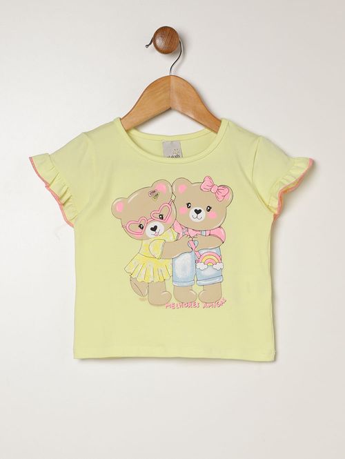 Conjunto Curto Infantil Para Menina - AMARELO